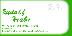 rudolf hrubi business card